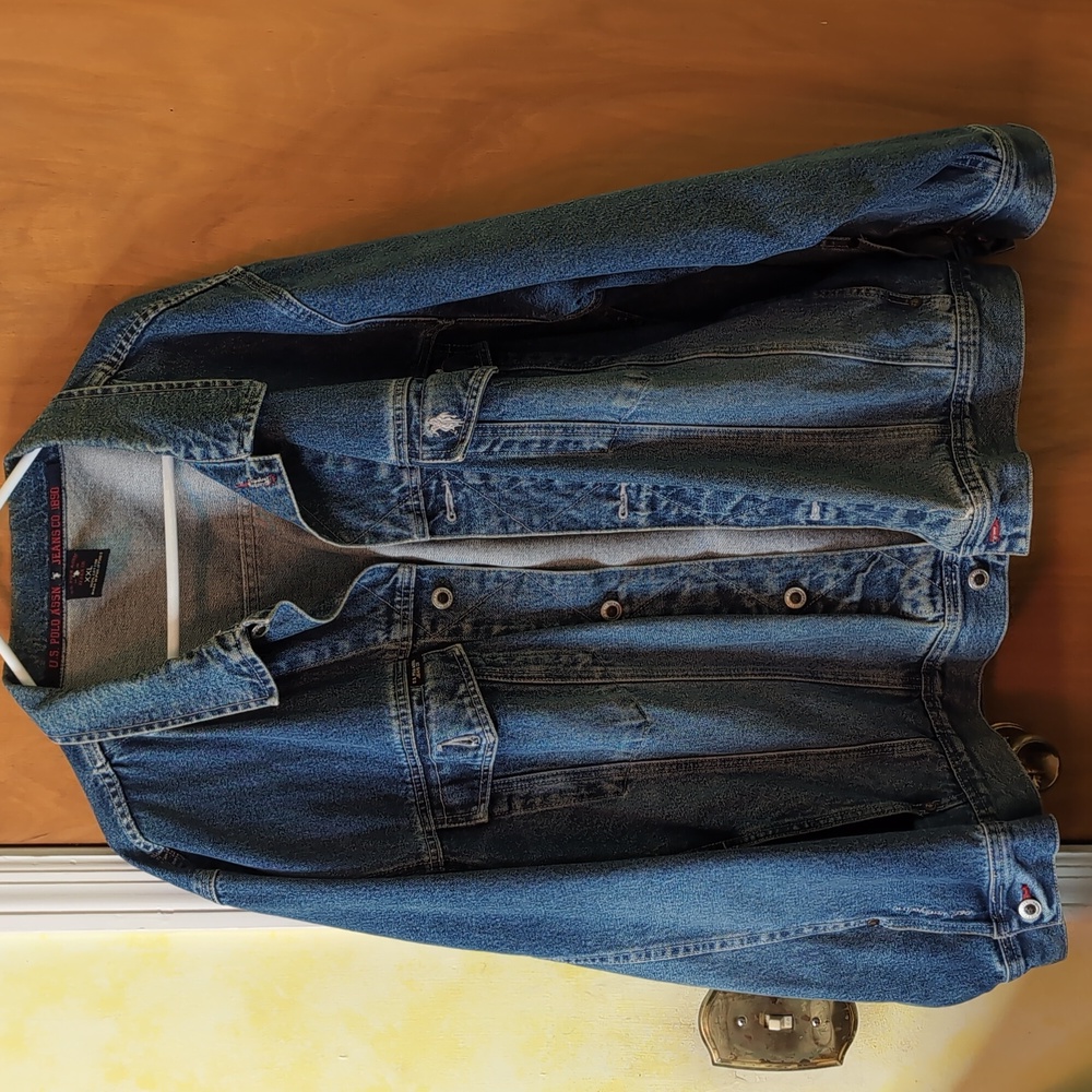 Y2K U.S Polo Assn Jean Co Vintage Men’s Heavy Blue Denim Jacket Size XXL